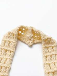 Olithes 法国时尚镂空太阳扣女士针织毛衣 - 淡黃色 - 查看 5