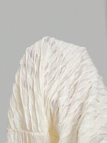 SHEIN MOD Solid Halter Top & Split Thigh Skirt Two Pieces Set - White - View 10