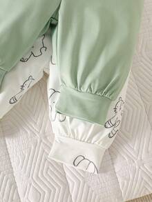 5件套新生儿男女通用可爱套装：连体衣+裤子+帽子，夏季 - 彩色 - 查看 4