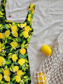 Soleia U领露背迷你连衣裙，适合夏季穿着 - 彩色 - 查看 5