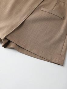 Airaco Conjunto casual de 2 piezas con top halter estampado de rayas y shorts de unicolor para mujer - Multicolor - Ver 6