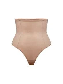 SHAPORA Quần lót định hình eo cao màu trơn dành cho nữ - Màu be - Xem 8