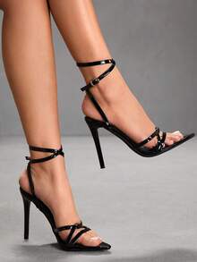 CUCCOO SZL Women Heeled Sandals - Black - View 3