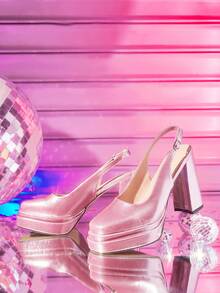 CUCCOO LuxiPop Kvinnors klackade sandaler - Rosa - Visa 6