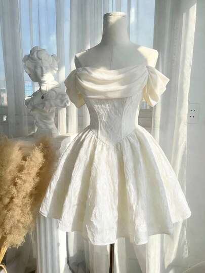 SHEIN MOD Plus Size Women's Solid Color Ruched Ruffle Trim Dress, Asymmetrical Hem Dress, Blue Camisole Dress,Valentines Clothes,Summer Women Outfits,Bachelorette Outfits,Summer Dresses Summer Clothes,Birthday Dresses For Women