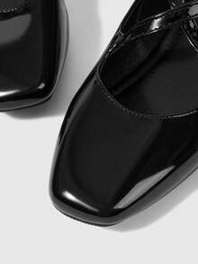 Sleekvia Women's Fashion Versatile Commuter Buckle Flat Shoes Valentine's Day - Black - View 10