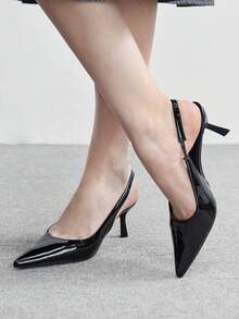 CUCCOO BIZCHIC Casual Commute Minimalist Pointed Toe Women Pumps For Christmas - Black grey - View 5
