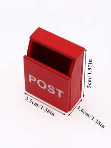 MINKOJA - SELECTS 3/5/7 Pcs 1:12 Scale Mini Wooden Mailbox "POST" Label, Realistic Miniature Letter Box Dollhouse Landscape, Compatible With Mini Furniture, Ideal Play,Collection - Multicolor - View 6