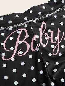 Slaydiva New Spring/Summer Casual Street Style Sexy Slim Fit Black Polka Dot Letter Print Hooded Cardigan Long Sleeve T-Shirt + Flared Pant Women Two Pieces Set.Suitable For Valentine's Day, Dates, Party, Gatherings, Holidays, Vacation,Nomadic Style, Beach, Seaside,Concerts, Everyday Outings, New Year's, Revelry, Brunch Outfits, Hot Girl, Wedding Guest Outfits, Wedding Season,-B Pants Set Two Piece - Multicolor - View 4