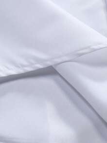 Manfinity Mode 男士夏季商务休闲前扣格子短袖衬衫 - 白色 - 查看 6