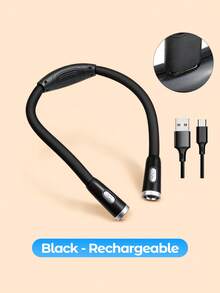 Teckwe Rechargeable Neck-Hanging Reading Light, Student Bedroom Dorm Room Book Reading Night Light, Eye-Caring Small Desk Lamp For Home Use - one-size - View 9