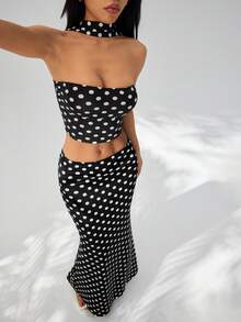 SHEIN PETITE Bộ đồ hai mảnh dành cho nữ - màu đen - Xem 1