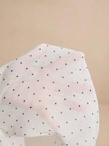 Poéselle 女士休闲波点印花束腰连体裤，夏季 - 白色 - 查看 8