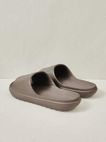 Cuccoo Ladies' Slip-On Slippers, Basic Style, Comfortable Foot Feel, Summer Beach Walking Slippers, Home Slippers, Solid Color, Suitable For Both Indoor And Outdoor Use Valentine's Day - Mocha Brown - View 4