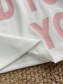 Glimmora Sexy Graphic Lace-Up Camisole Tank Top, Unique Outerwear - White - View 5