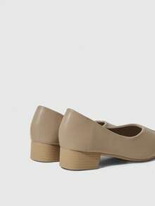 Sleekvia Women's Solid Color Fashionable High Heels For Daily Wear - Khaki - View 9