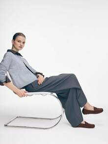 Mnmlis Giày lười nữ bằng da lộn màu nâu cổ điển, giày bệt thoải mái, phù hợp cho việc đi lại, kiểu dáng cổ điển, thời trang, thoải mái, cao cấp, thích hợp cho ngày Valentine. - màu nâu - Xem 10