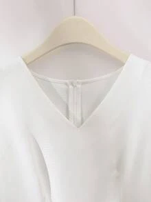 Lyxana Women's Elegant Pleated Midi Skirt With Belt - White - View 7