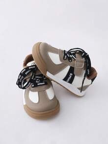 SUMWON Kids Sneakers With Colorblock Design And Custom Shoelaces For Casual Everyday Wear And Comfortable Walking Vacation - Brown - View 6
