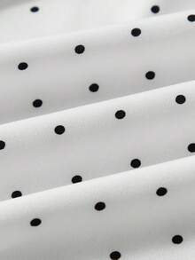 Maija Kids Maija Kids 1pc Tween Girls Casual Elegant Fashion Classic Polka Dot Pattern Loose Fit Sleeveless Dress, Suitable For Casual Outings, Gatherings, Festivals, Parties, Summer And Spring - White - View 8