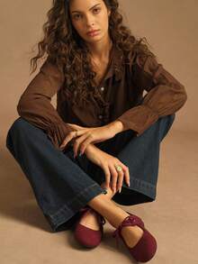 Rosivie Giày bệt nữ - Bordeaux - Xem 4