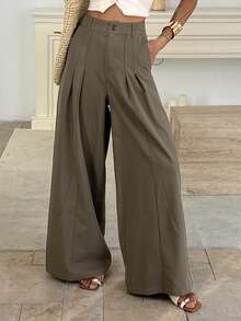 Livesso Women Pants - Coffee Brown - View 5