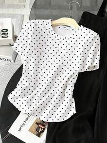 Resyla Women's New Polka Dot Print 2 Pieces Set, Casual & Versatile, Spring/Summer - Multicolor - View 4