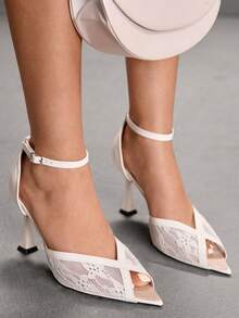 CUCCOO SZL Giày sandal cao gót dành cho nữ - trắng - Xem 4