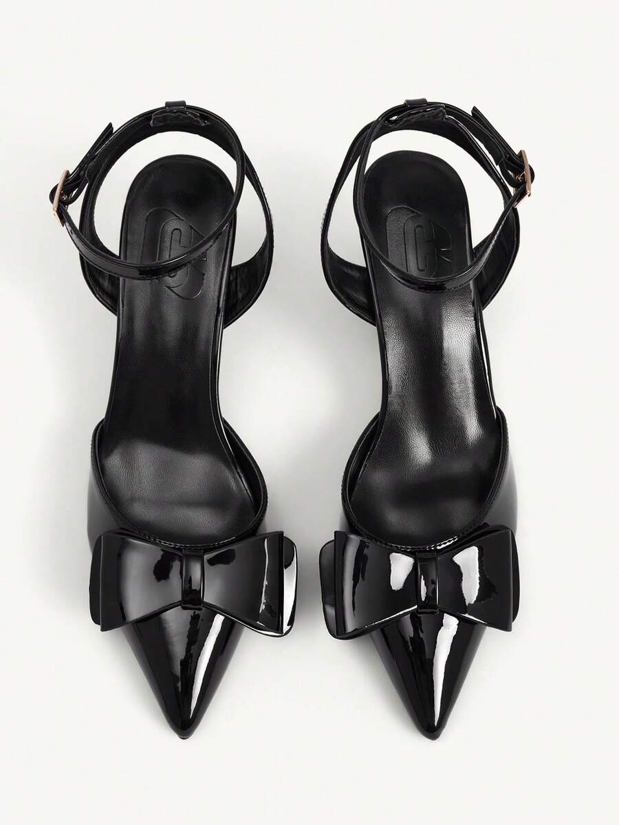 CUCCOO CHICEST Women's Pointed Toe Buckle Design Everyday Versatile Fashion High Heels - Black - View 1