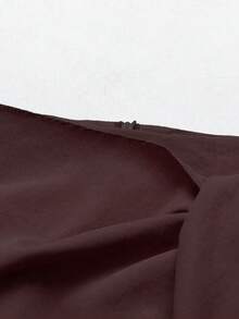 Qadelle Women's White Long Sleeve Wrap Top And Brown Knotted Skirt Elegant 2 Pieces Set - Burgundy - View 4