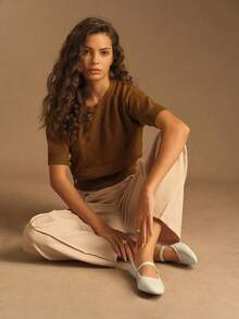 Rosivie Women Casual Versatile Commute Simple Daily Buckle Flats - Chantilly - View 6