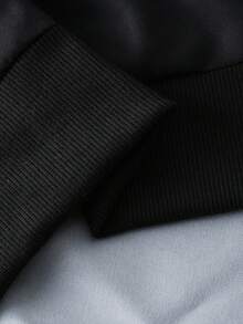 Vacaura Teenager's Casual Zip-Up Hoodie Jacket With Digital Print Letter Pattern & Contrast Color Drawstring Sweatpants Sports Set, Fashionable For Spring, Autumn & Winter - Grey - View 7