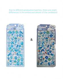 1Pc/2PCS 3D Embossed Stickers - Cute Cat, Dinosaur, Rabbit, Penguin Cartoon Animal Decorative Stickers, DIY Scrapbooking Material - Multicolor - View 22