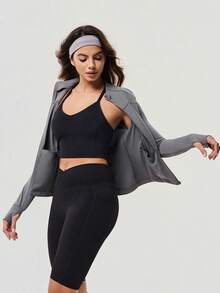 OutZeal 女士防晒外套 夏季日常休闲凉爽修身户外上衣 - 灰色 - 查看 12