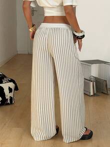 Coolane Women's Summer Streetwear Going Out Casual Loose Checked Wide Leg Pants - Multicolor - View 2