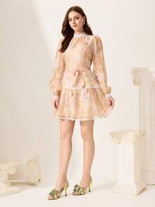 CUCCOO CHICEST 女士优雅蝴蝶装饰高跟凉鞋 - 芥末黃 - 查看 10