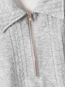 Mirajuku Bộ 2 món áo polo cổ bẻ và quần short kiểu dáng thường ngày dành cho thiếu niên nam - Màu Xám nhạt - Xem 4