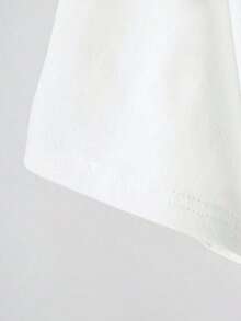 Manfinity Dauomo Men's Casual Letter & Bear Print Round Neck Short Sleeve T-Shirt, Summer - White - View 4