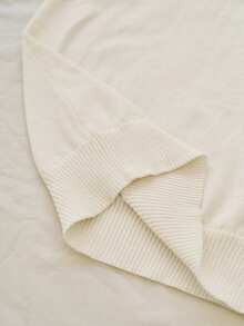 Manfinity CityGents 男士圆领短袖纯色拼布休闲针织上衣 - 白色 - 查看 7