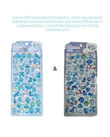 1Pc/2PCS 3D Embossed Stickers - Cute Cat, Dinosaur, Rabbit, Penguin Cartoon Animal Decorative Stickers, DIY Scrapbooking Material - Multicolor - View 12