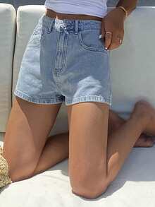 DAZY Tween Girls Denim Shorts - Blue - View 4