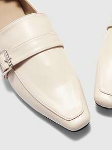 CUCCOO BIZCHIC Women's Buckle Design Casual Fashionable Flat Shoes - Beige - View 7