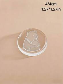 Zazumi 1pc Silicone Transparent Door Knob Bumper Pad With Animal Pattern Door Stopper For Entry Fridge Wall Anti-Collision Buffer Mat 4 Styles Optional - Multicolor - View 9