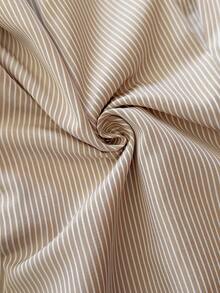 Roveilla Plus Size Women's Beige Summer Elegant Vacation Holiday Brown Striped 2 Pieces Set Waist Cinched Sleeveless Blouse And Wide Leg Pants Outfit Suits - Brown - View 10