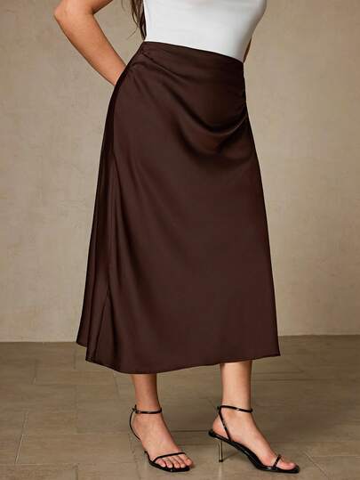 Revavyn 大码高腰直筒长款连衣裙