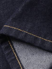 Dazy-Less Spring/Summer Romantic Design Loose Casual Commute Elegant Blue Shirt And Straight Leg Jeans Women 2-Piece Suit - Blue - View 3