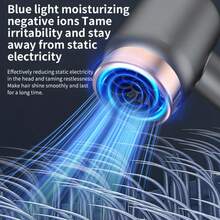 Teckwe 专业便携式吹风机，时尚冷热风两用，家用旅行两用，1200mAh - 彩色 - 查看 3