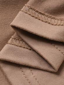 DAZY 女士时尚休闲派对撞色亮片裙 - 卡其色 - 查看 4