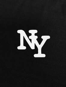 Resyla Women's Polo Shirt With New York NY Logo Print - Black - View 4