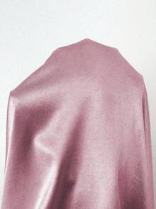 Rafferiza Đầm ôm dáng thanh lịch với thiết kế xếp ly phía trước, tay áo loe bằng vải satin, màu hồng nhạt, thích hợp cho tiệc tùng hoặc mặc hàng ngày, mùa thu/đông. - Màu hồng Bubblegum - Xem 4